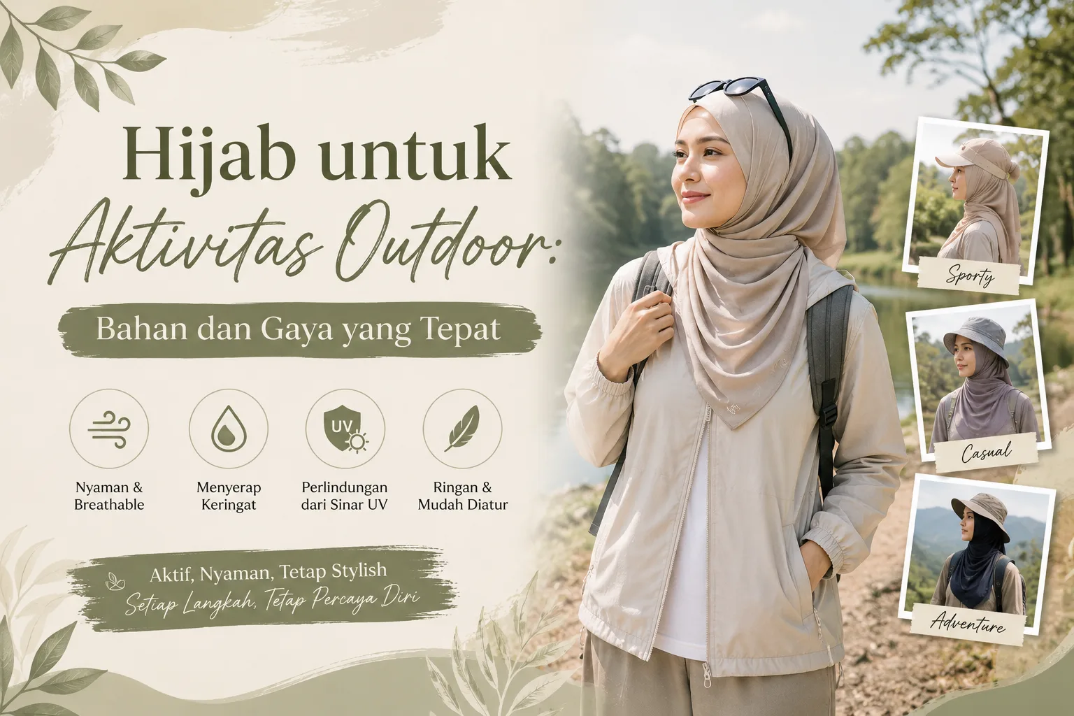 Hijab untuk Aktivitas Outdoor: Bahan dan Gaya yang Tepat